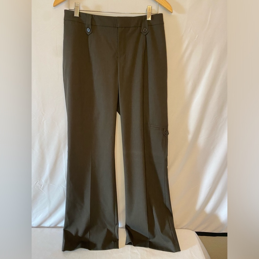 NWT Coldwater Creek women’s size 8 trouser fit boot cut leg plaid black trousers